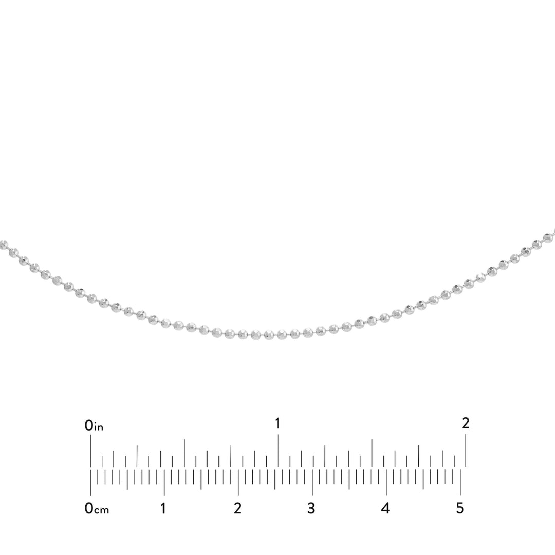 Diamond-Cut Bead Choker Chain