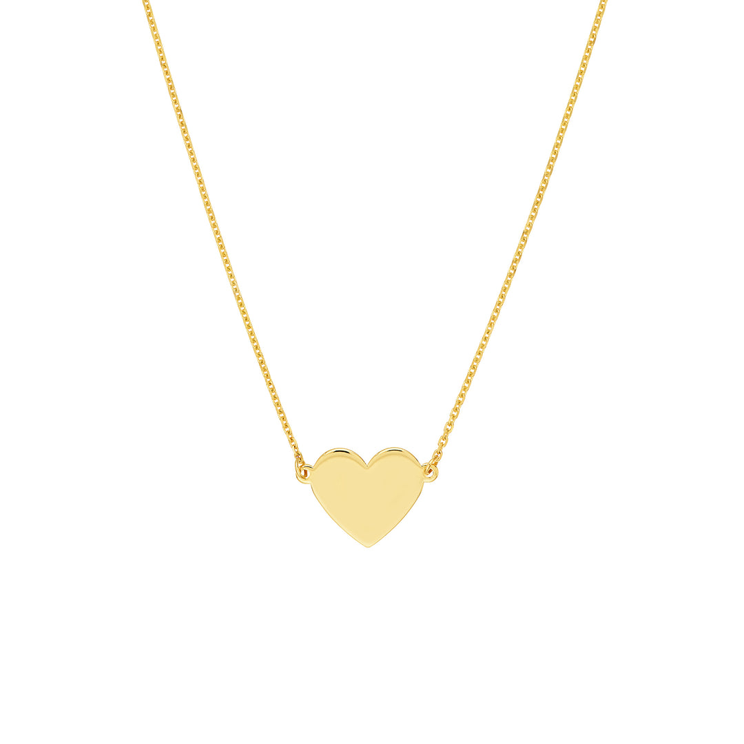 Simple Flat Heart Adjustable Necklace