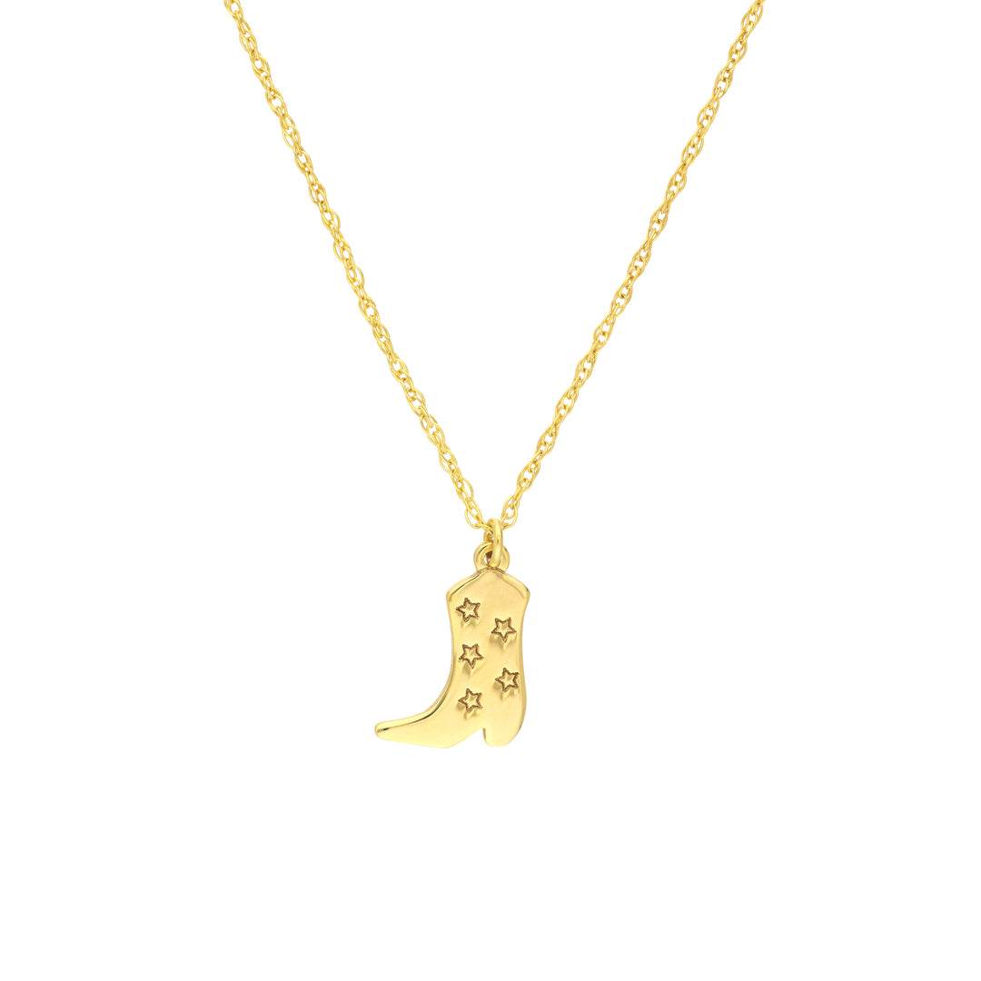 So You Five Stars Cowboy Boot Necklace