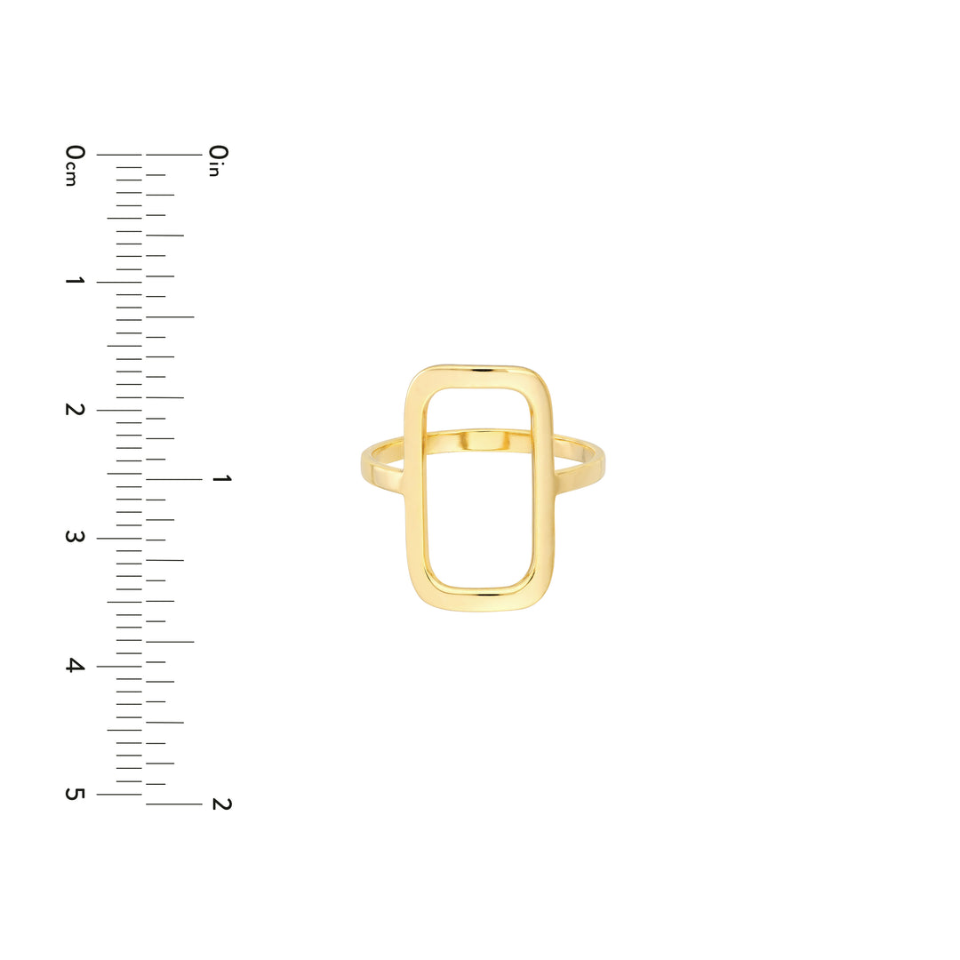 Open Paper Clip Link Ring