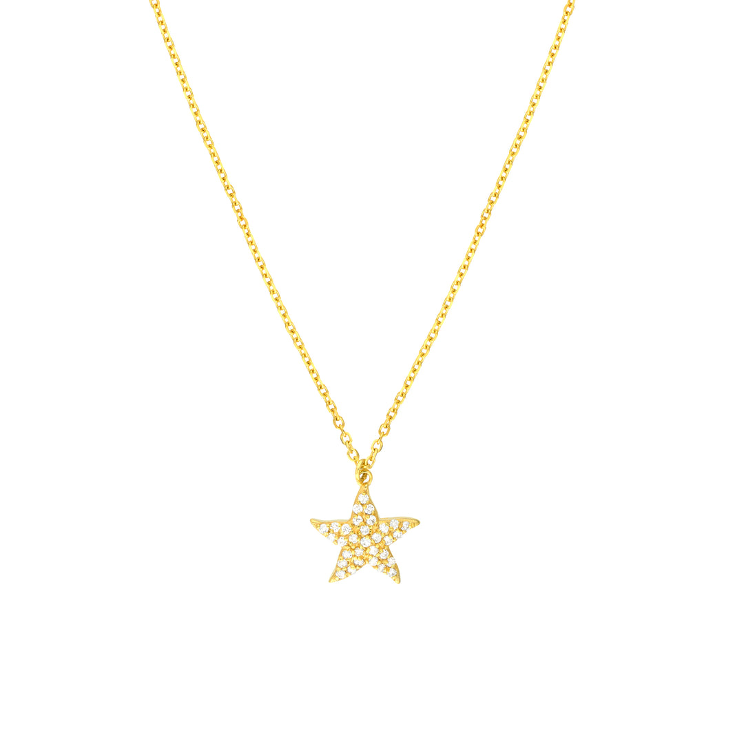 Pavé Diamond Starfish Necklace