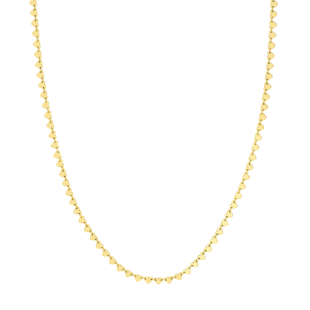 Side by Side Heart Station Necklace
