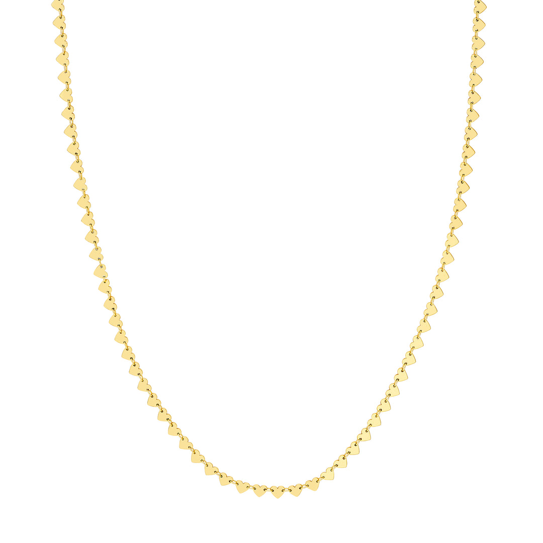 Side by Side Heart Station Necklace