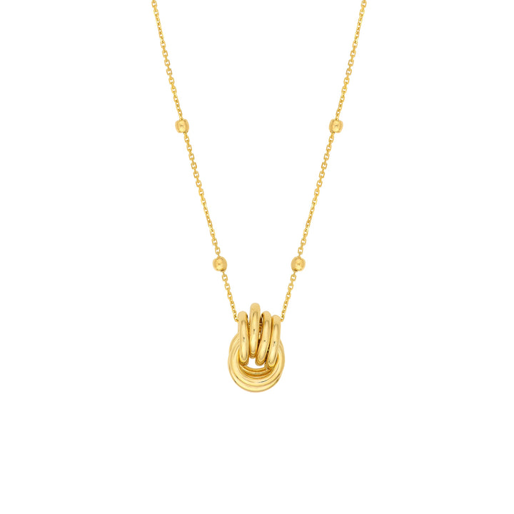 Love Knot Pendant Station Necklace