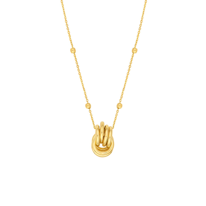 Love Knot Pendant Station Necklace