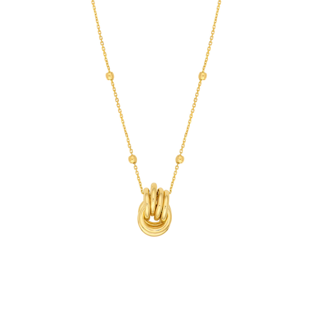 Love Knot Pendant Station Neck Adj LL