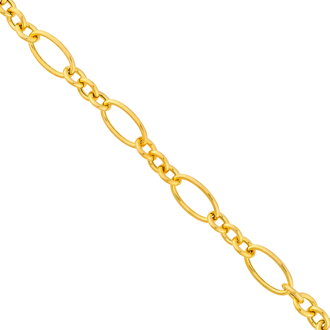 Hollow Oval Link 3+1 Chain Necklace