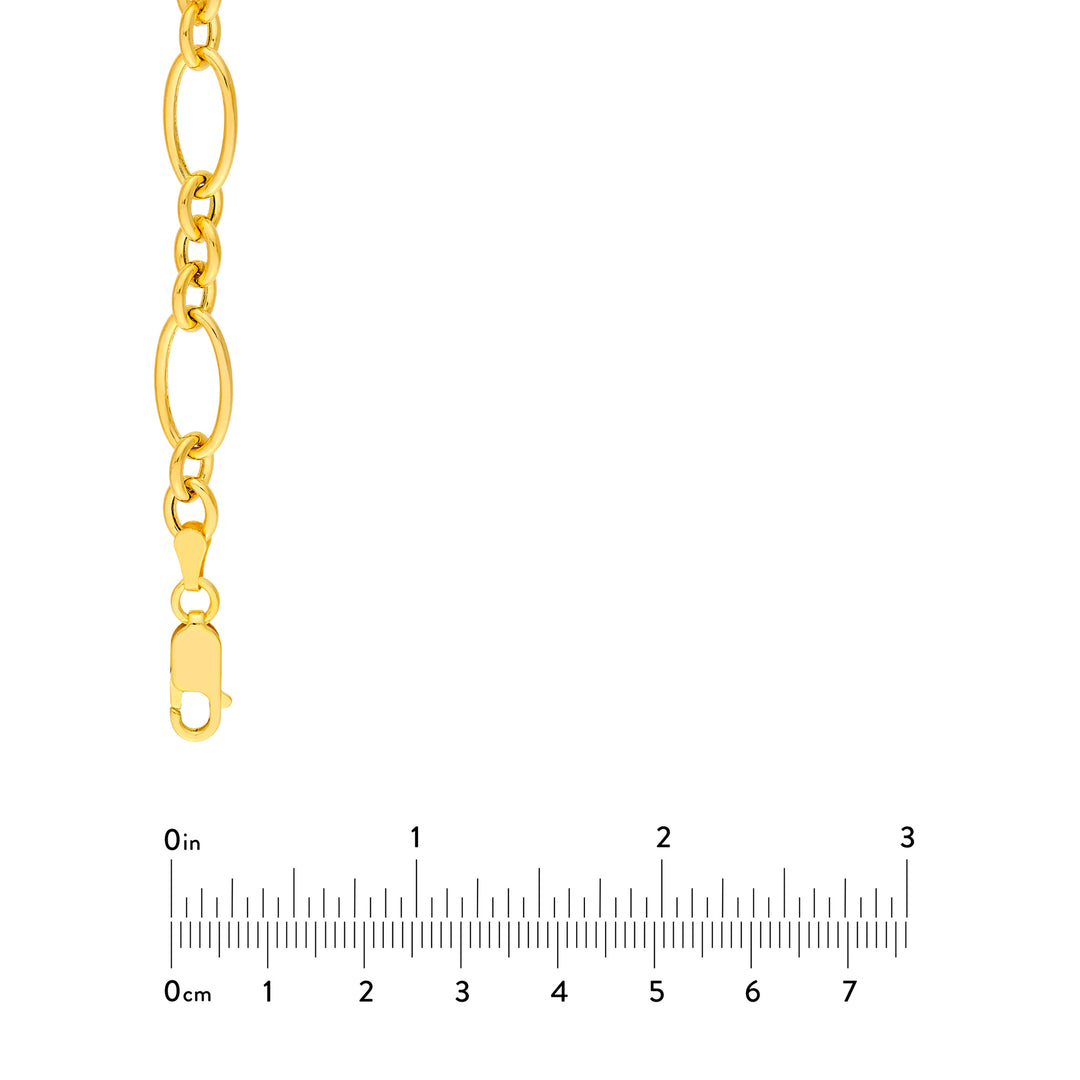 Hollow Oval Link 3+1 Chain Necklace