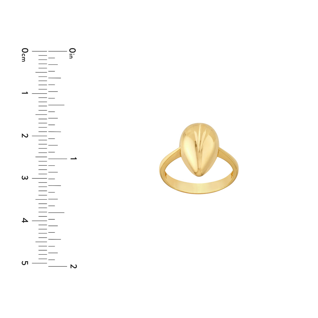 Puffy Teardrop Ring