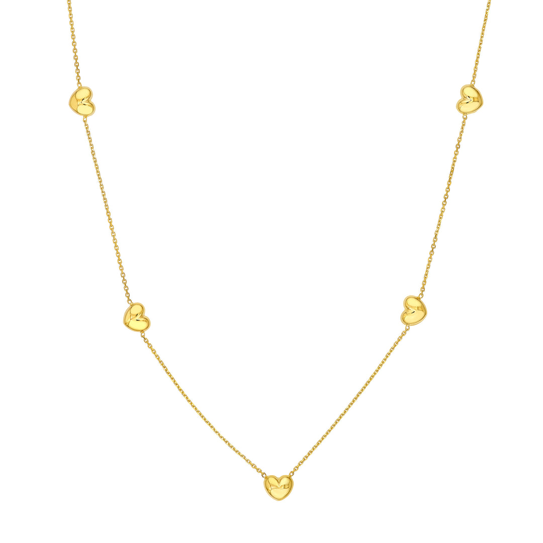 Multi Heart Station Necklace