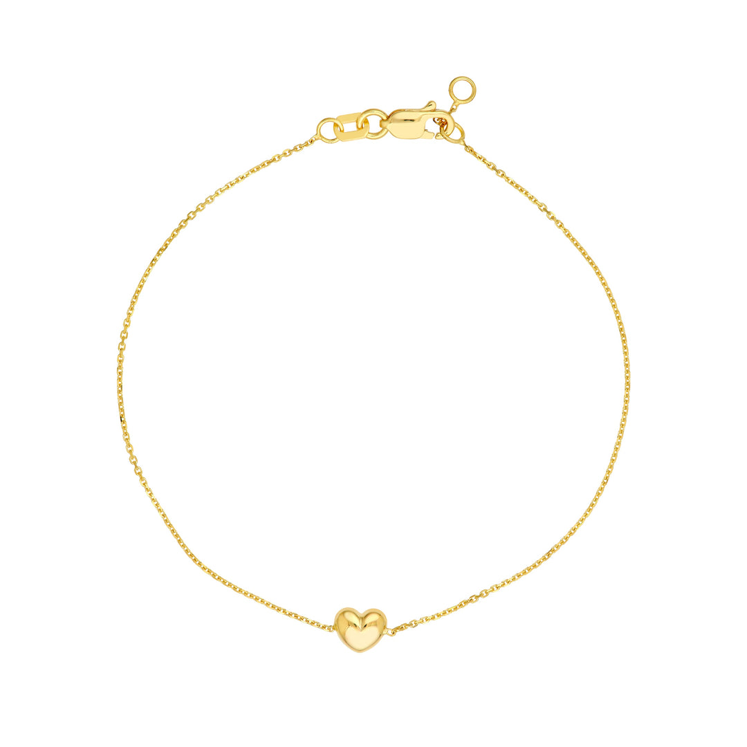 Puffy Heart Chain Bracelet