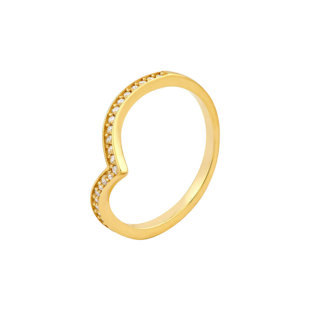 1/6tcw Diamond Chevron Ring