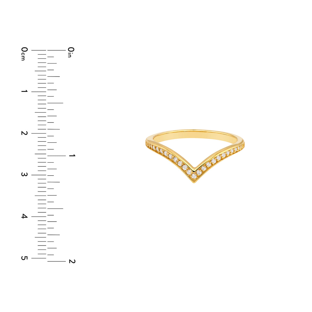 1/6tcw Diamond Chevron Ring