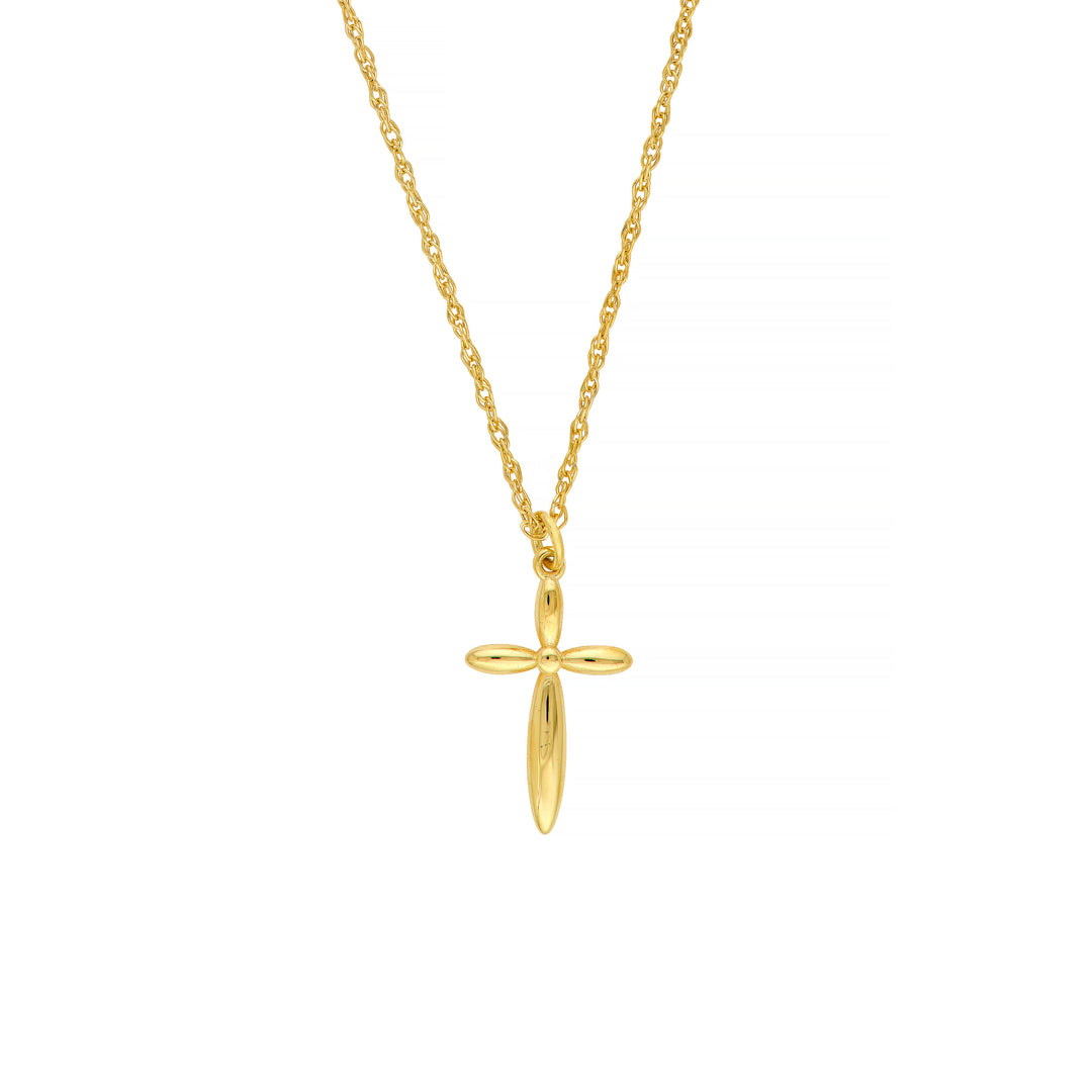 Puffy Cross Pendant Necklace