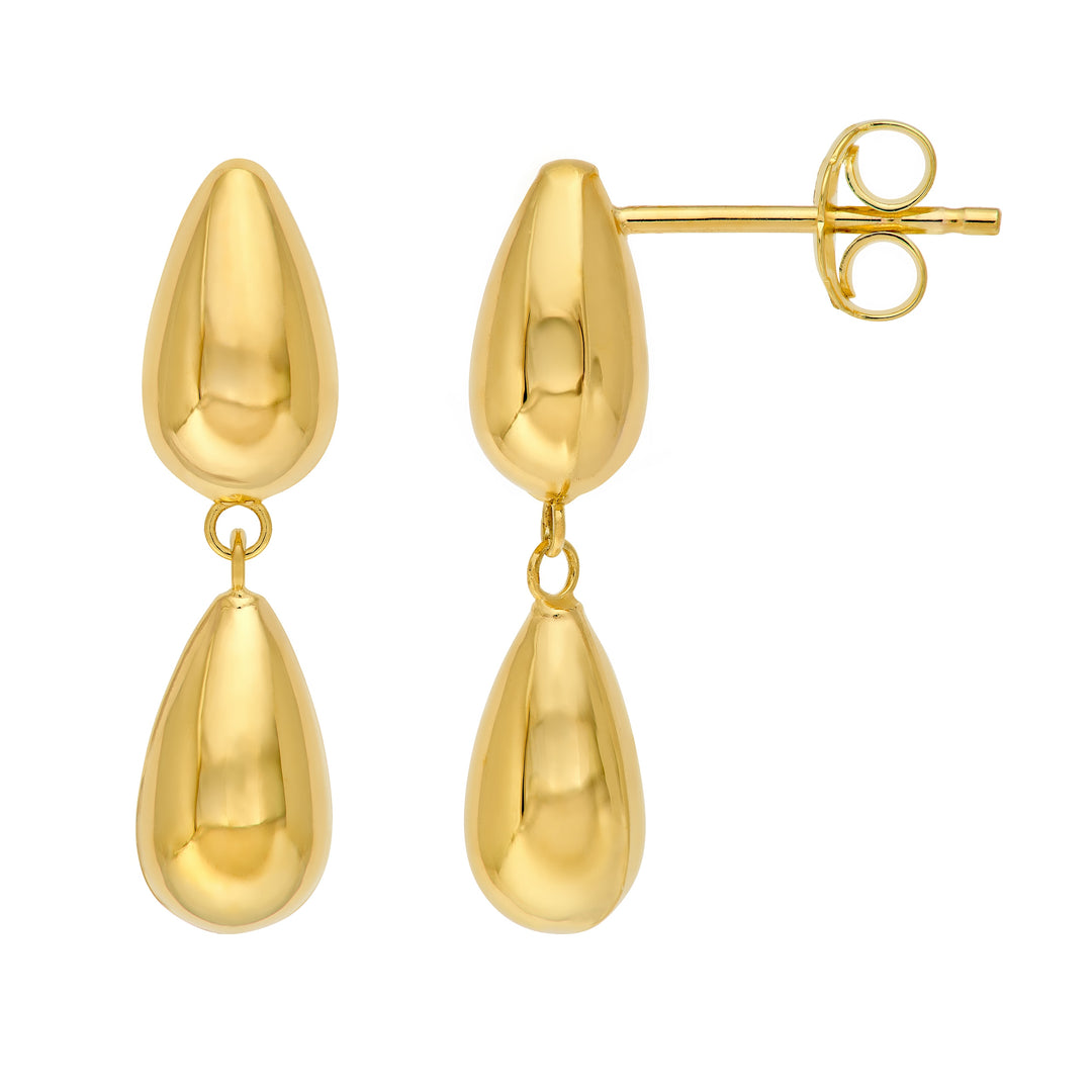 Double Teardrop Dangle Earrings