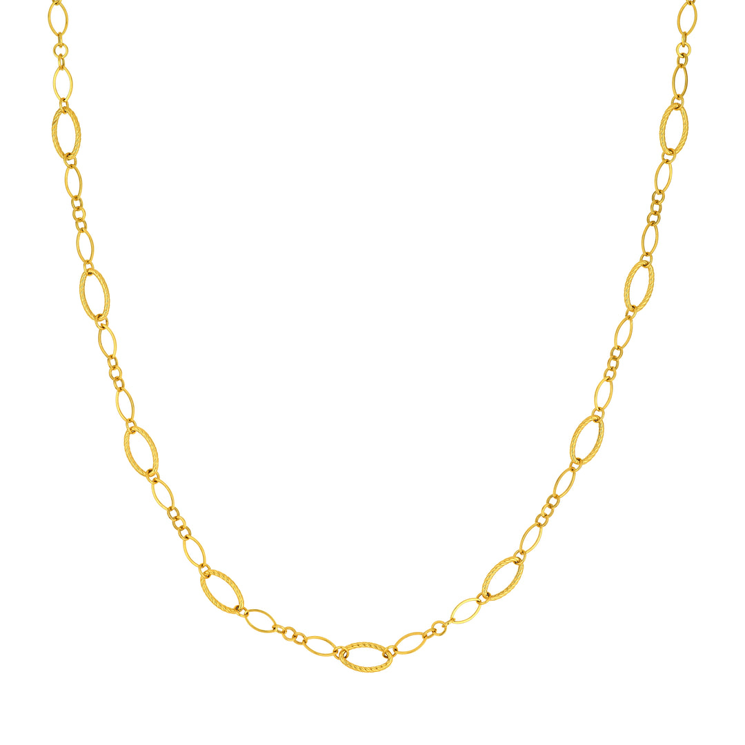 Oval Twisted & Polished Link Chain
