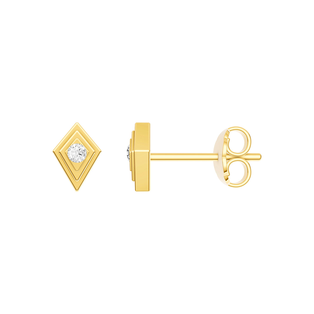 1/20tcw Diamond Kite Shape Stud Earrings