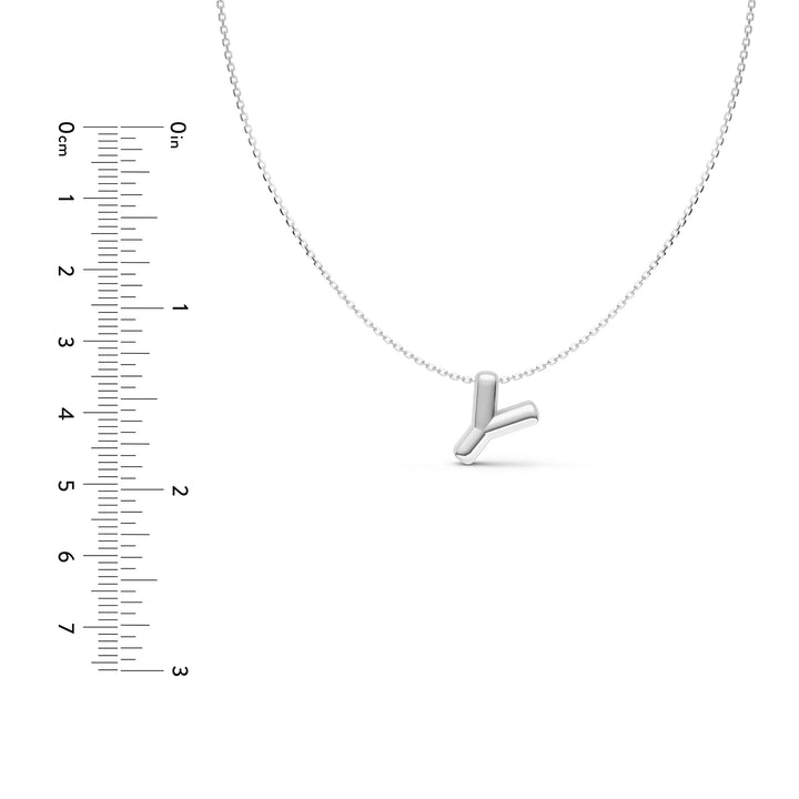 Puffy Bubble Initial ‘Y’ Necklace
