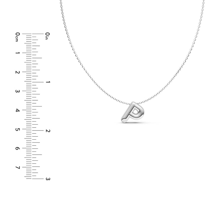 Puffy Bubble Initial ‘P’ Necklace