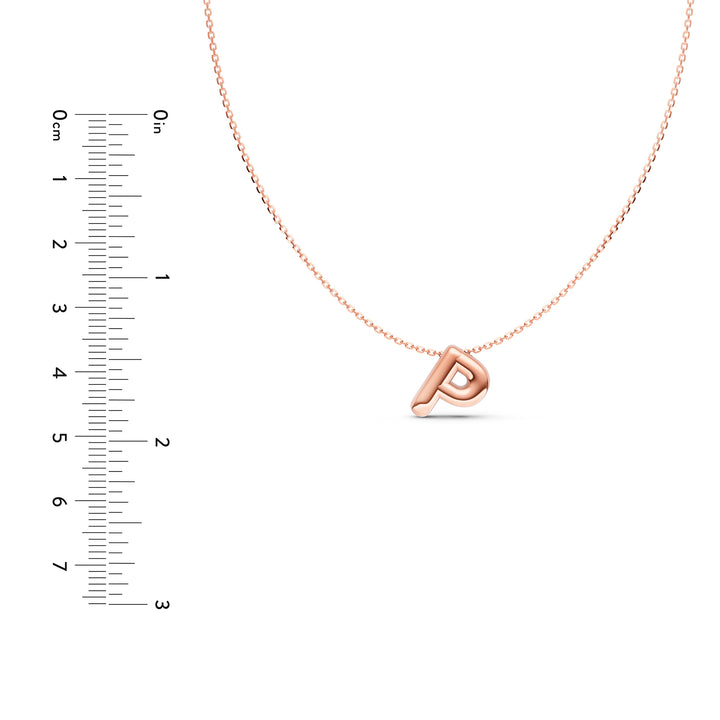 Puffy Bubble Initial ‘P’ Necklace