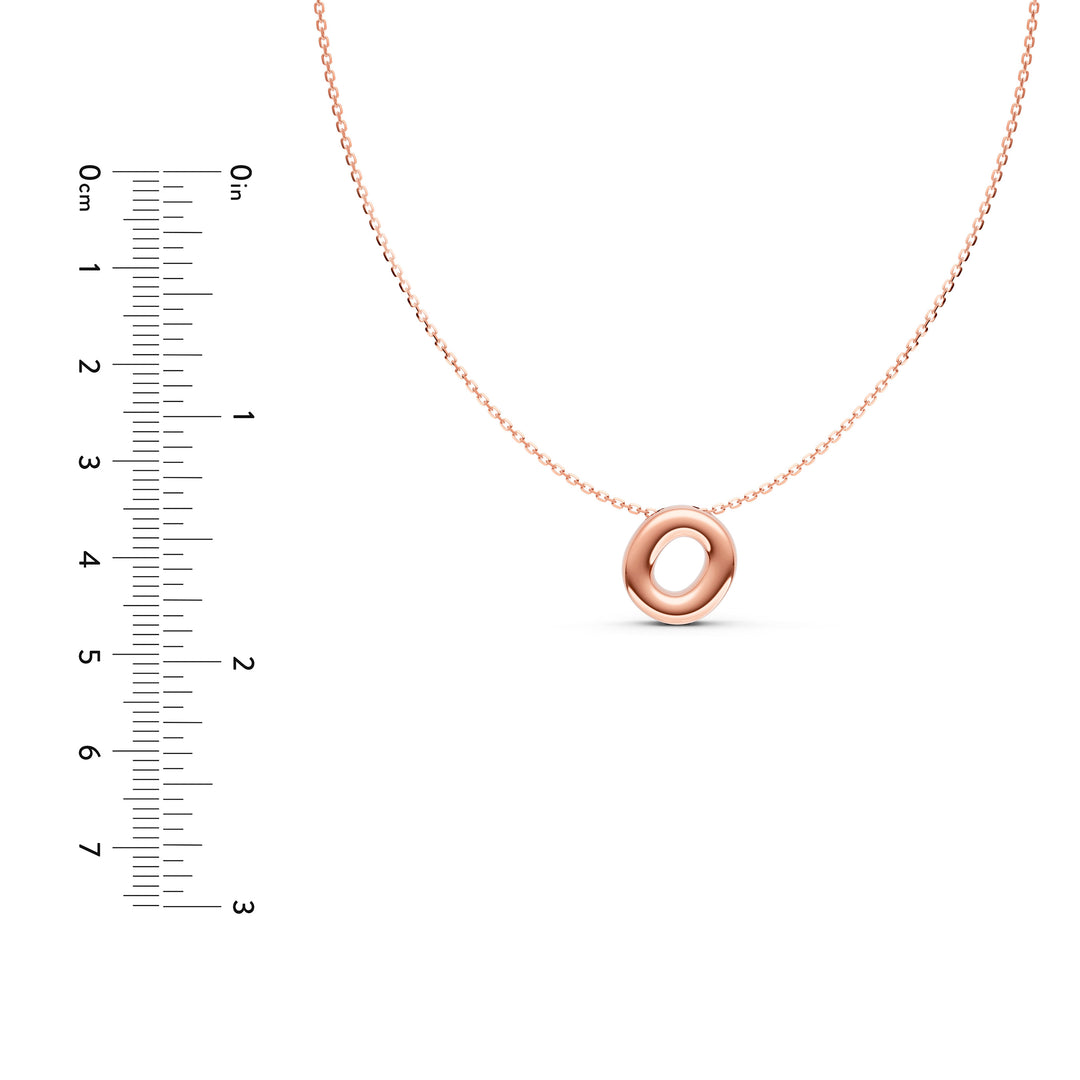 Puffy Bubble Initial ‘O’ Necklace