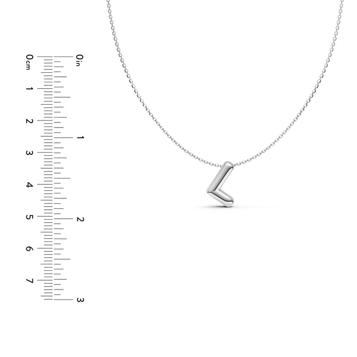 Puffy Bubble Initial ‘L’ Necklace