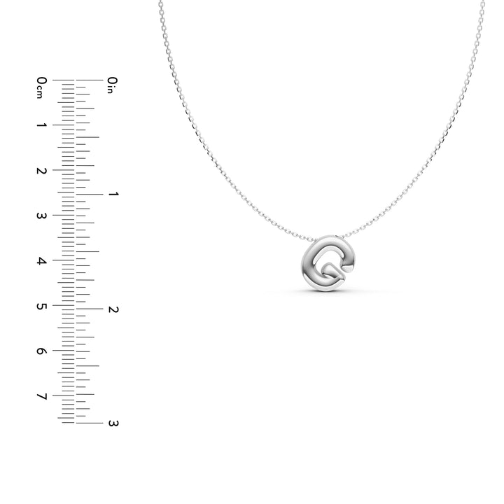 Puffy Bubble Initial ‘G’ Necklace