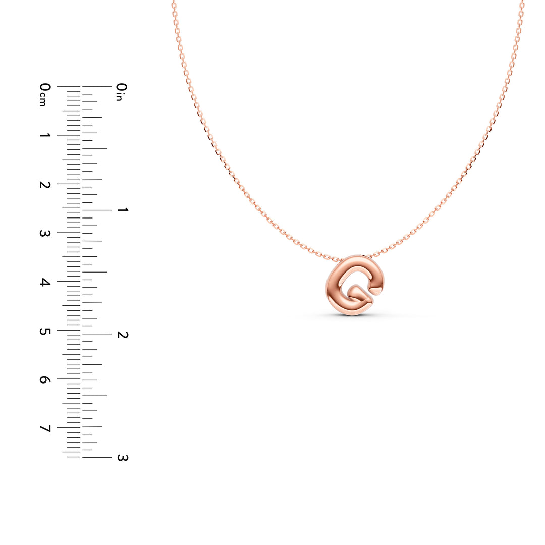 Puffy Bubble Initial ‘G’ Necklace