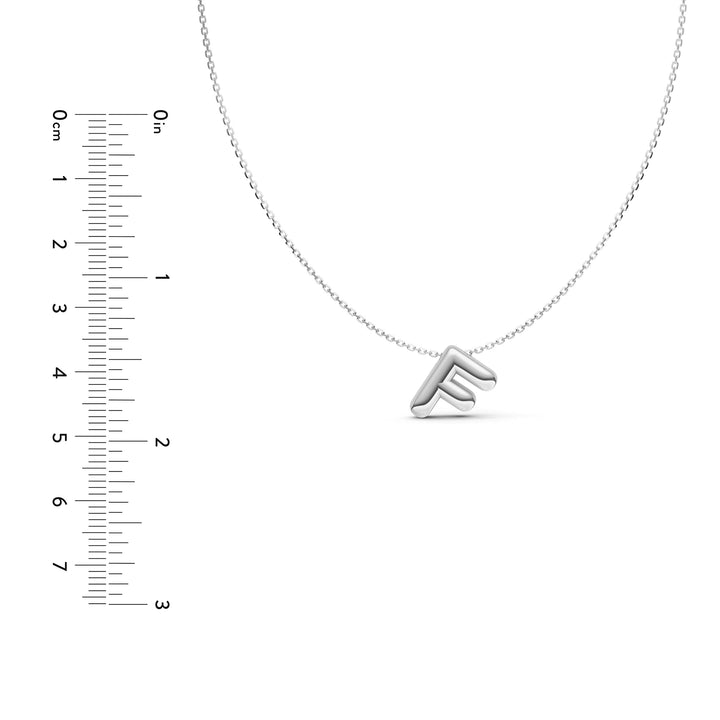 Puffy Bubble Initial ‘F’ Necklace