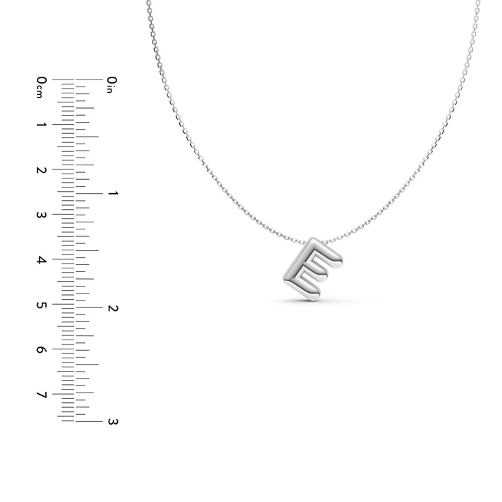 Puffy Bubble Initial ‘E’ Necklace