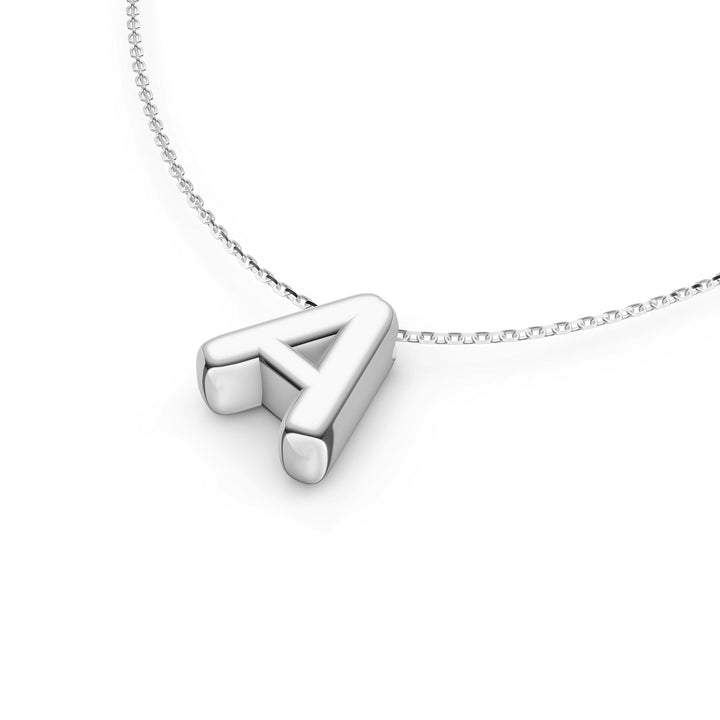 Puffy Bubble Initial ‘A’ Necklace