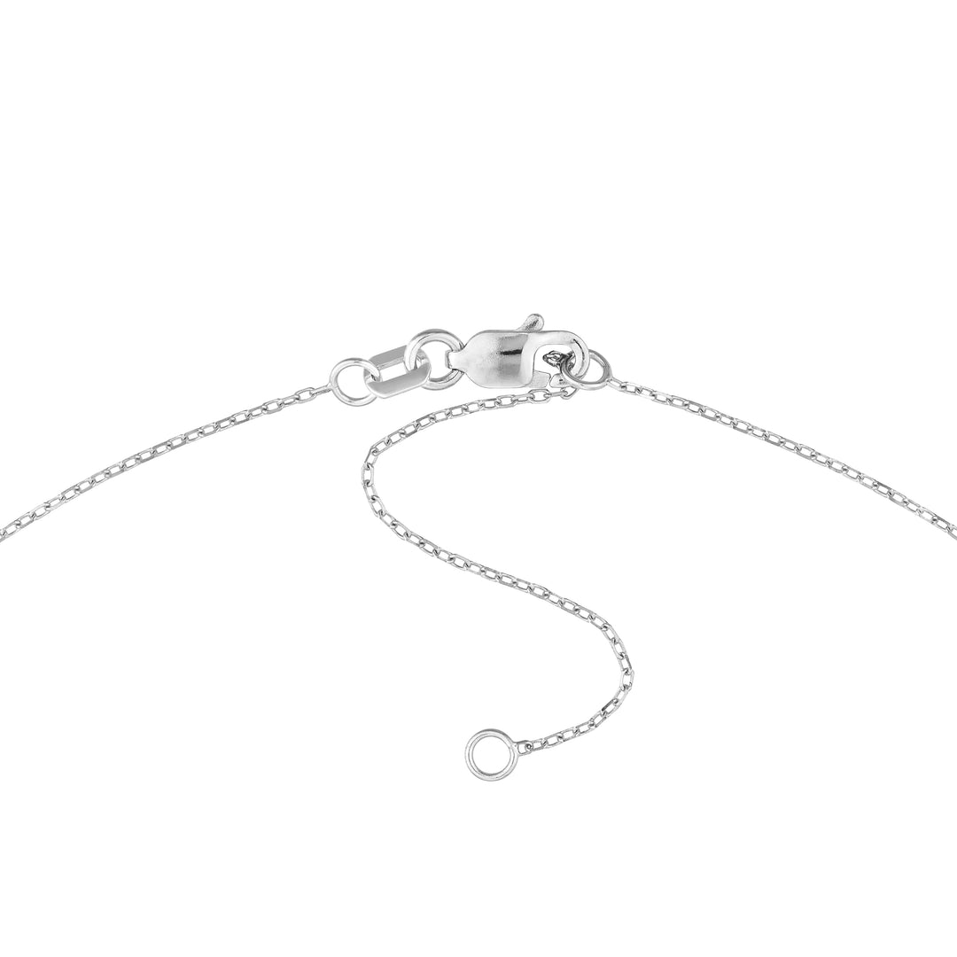 Script Q with Diamond Bezel Necklace