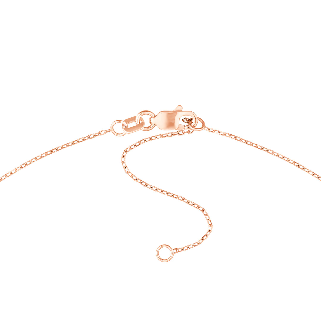 Script U with Diamond Bezel Necklace