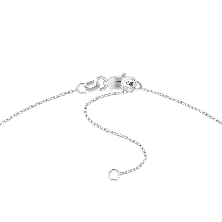 Script V with Diamond Bezel Necklace