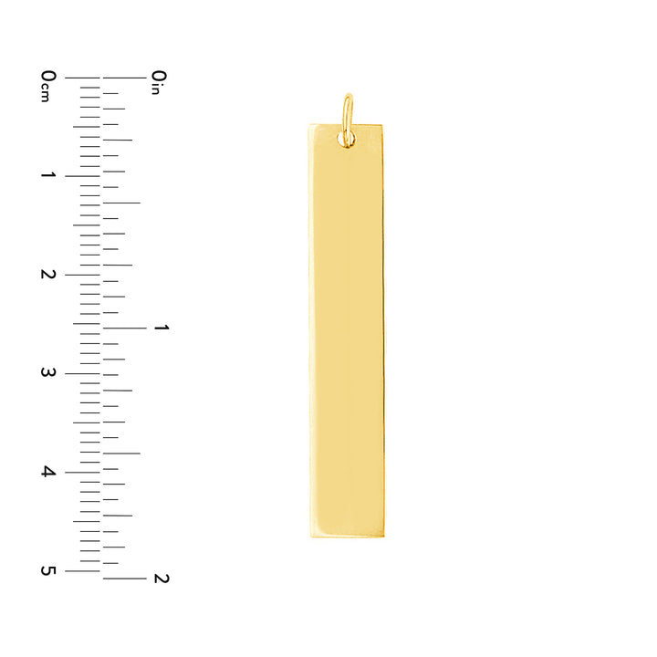 X-Long Vertical Bar Engravable Charm