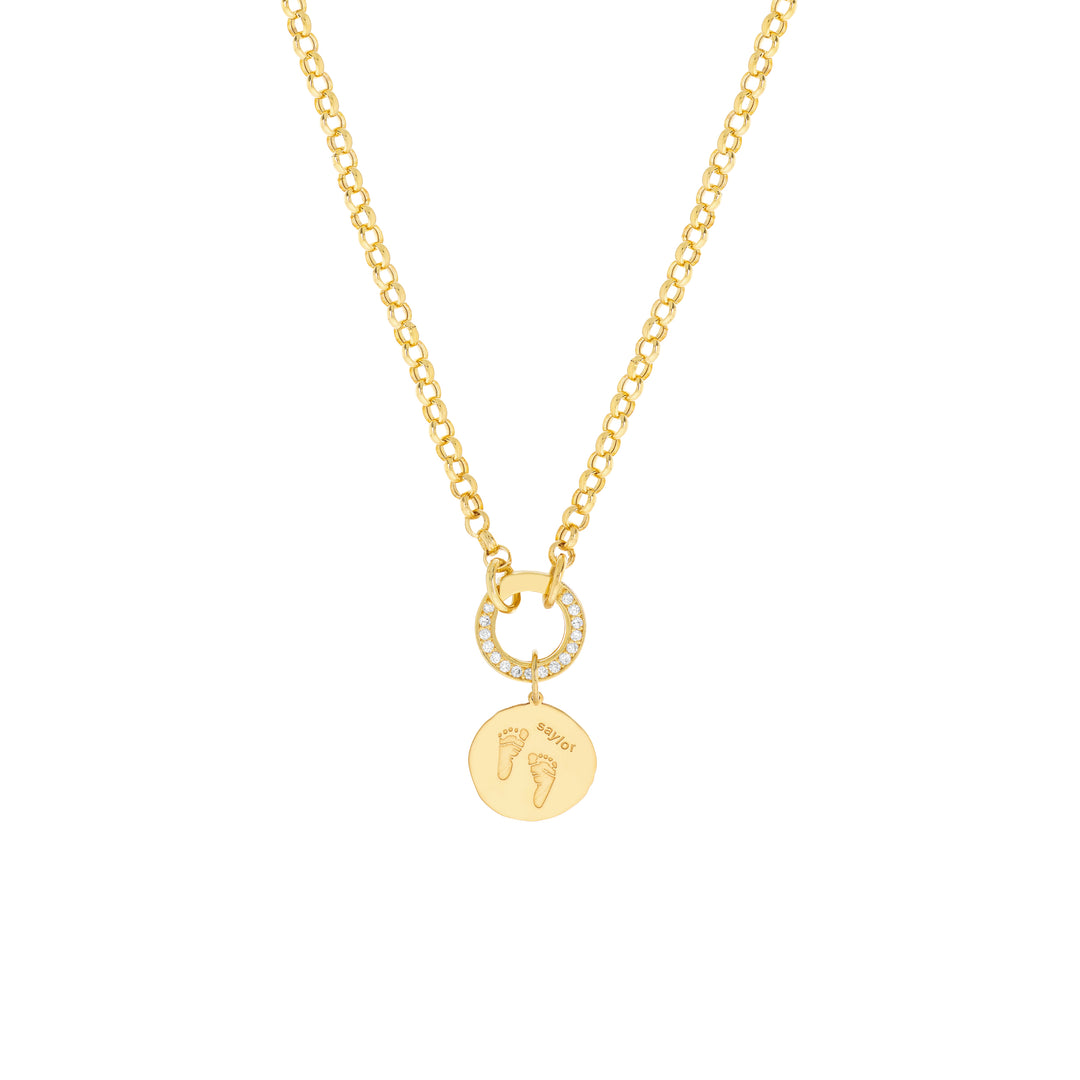 Organic Disk Engravable Charm