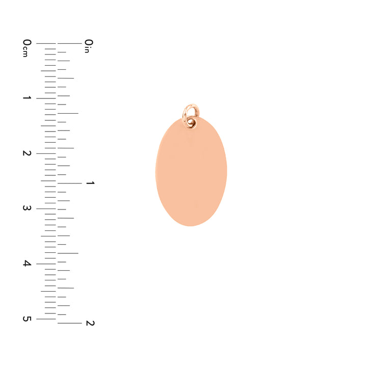Small Oval Engravable Charm