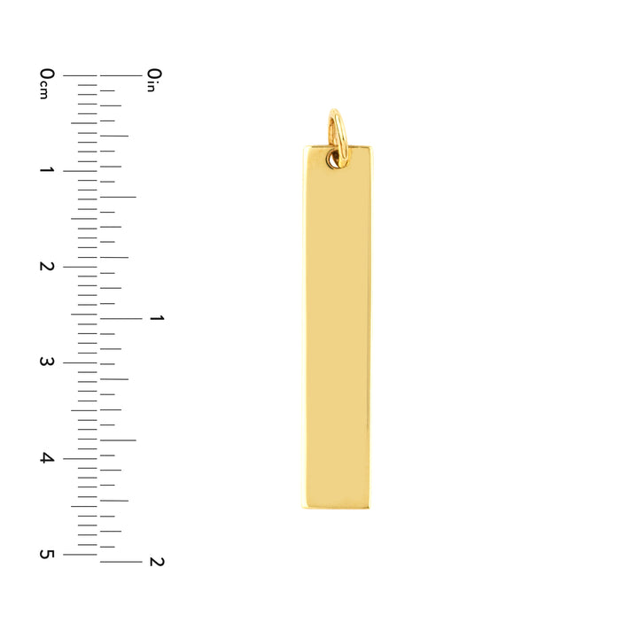 Long Vertical Bar Engravable Charm
