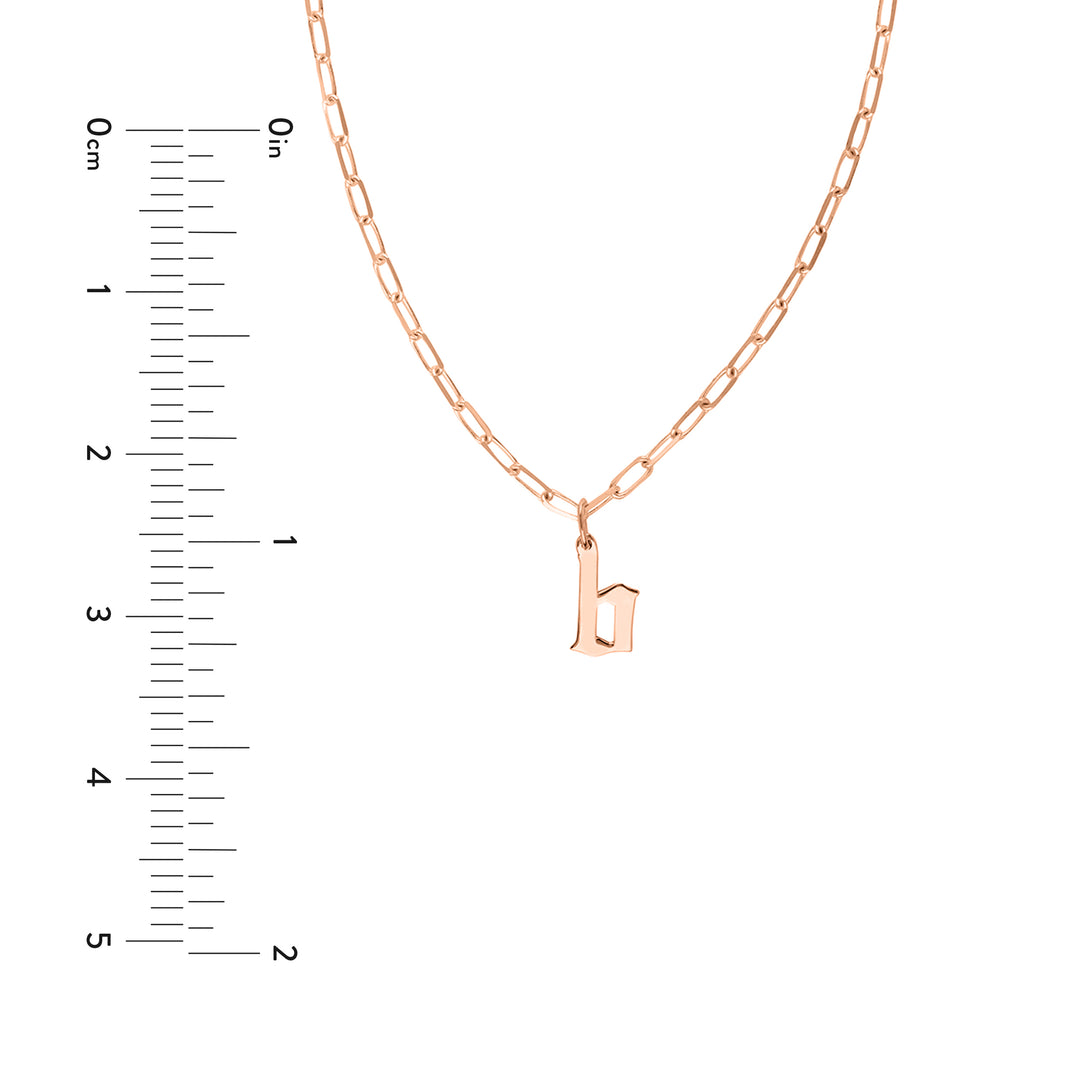 Gothic Initial Paper Clip Necklace