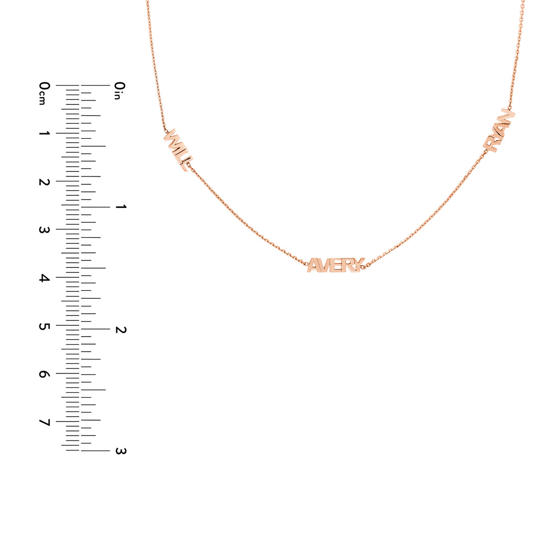 Mini Block Nameplate Station Necklace