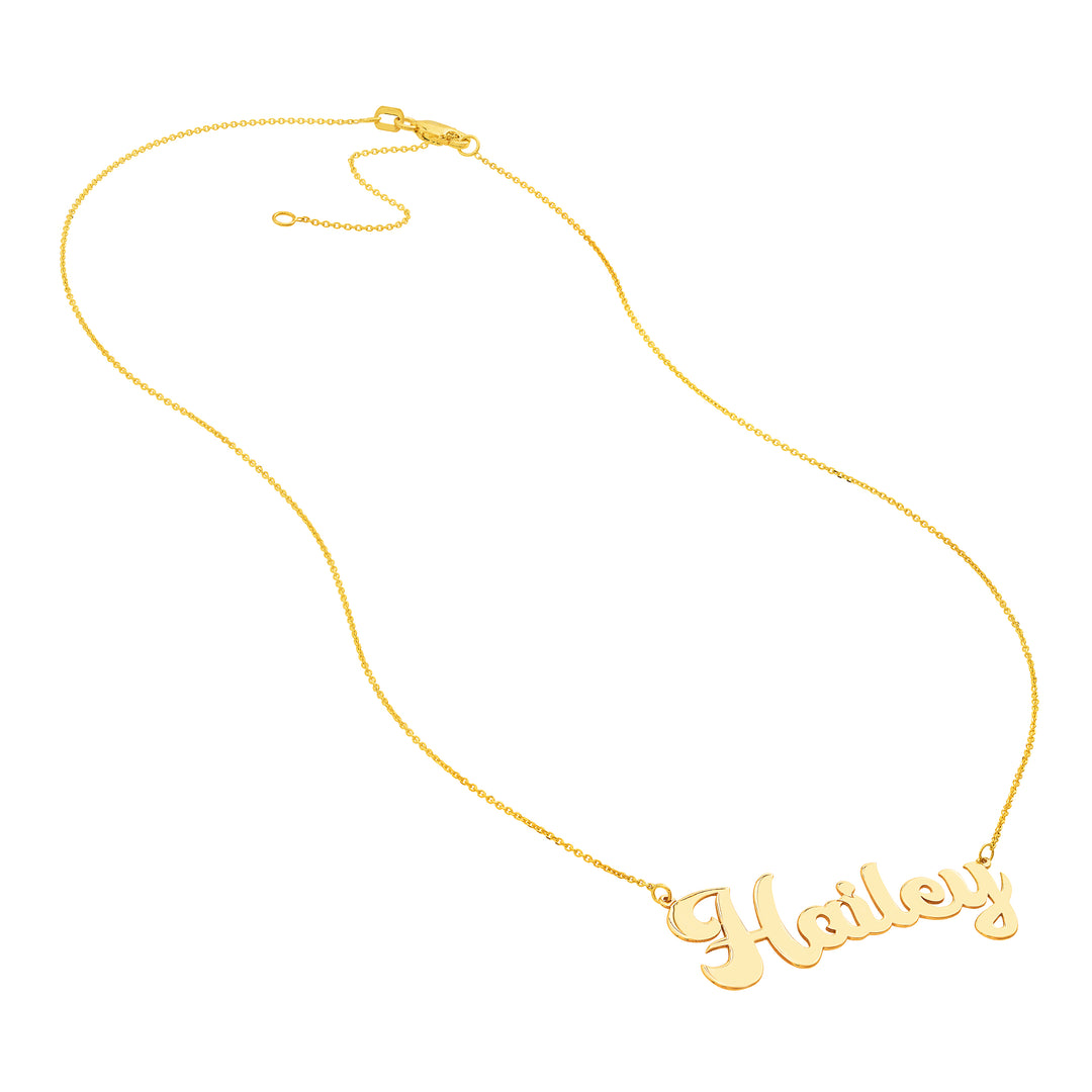 5mm Cursive Nameplate Necklace