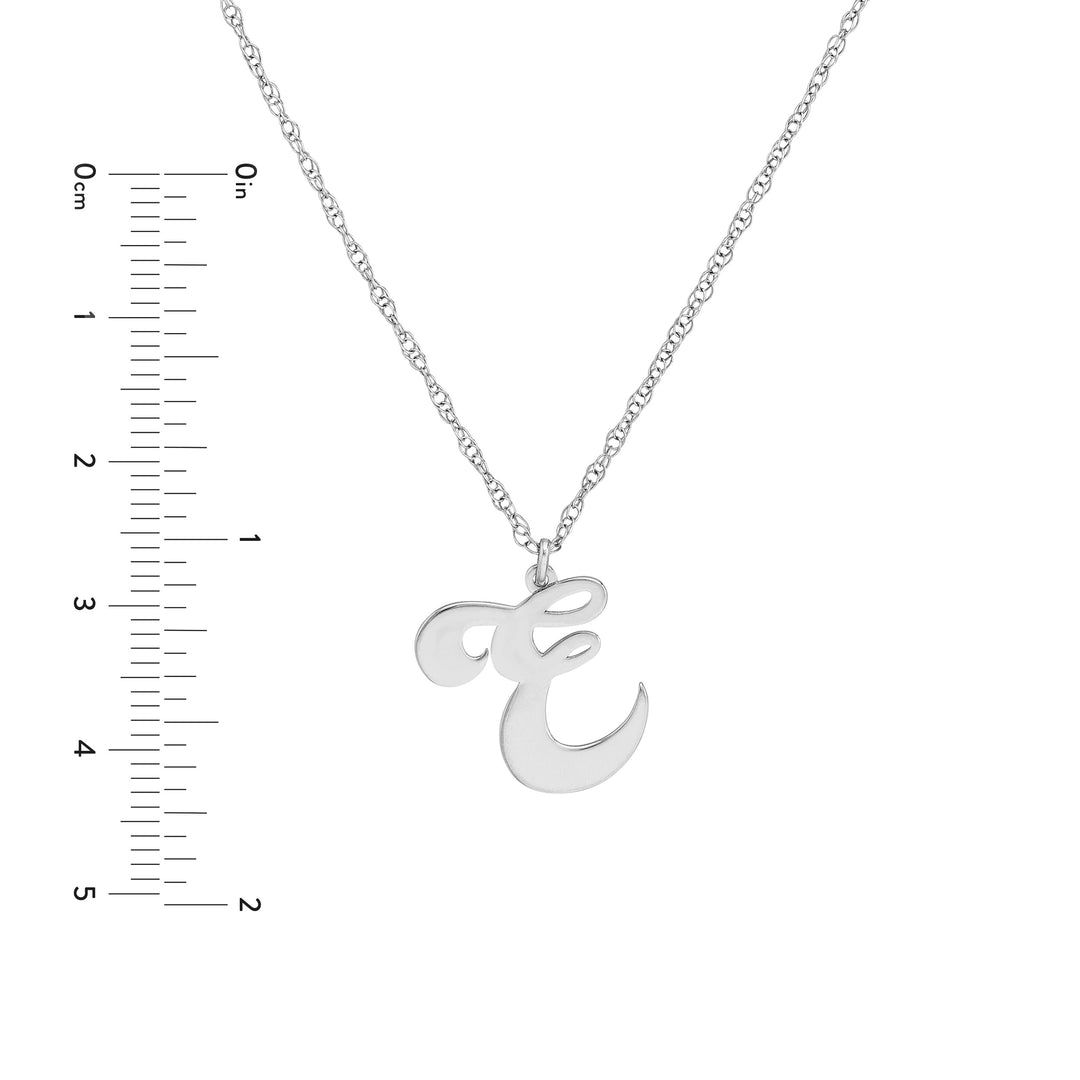 15mm Cursive Initial Pendant Necklace