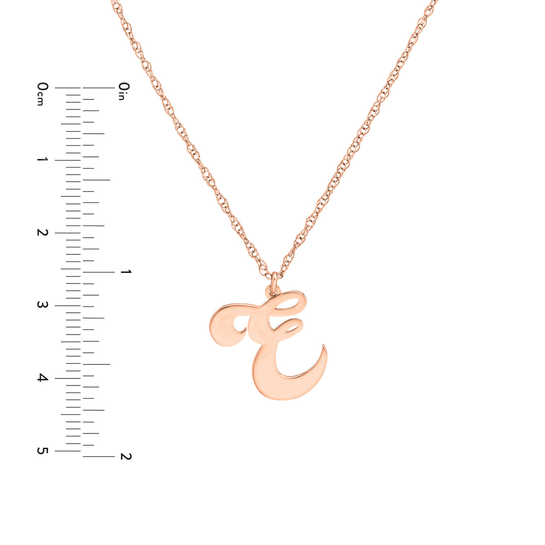 15mm Cursive Initial Pendant Necklace