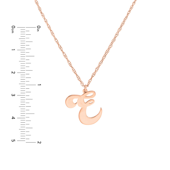 15mm Cursive Initial Pendant Necklace