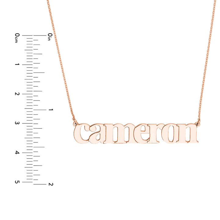 7mm Typewriter Font Nameplate Necklace