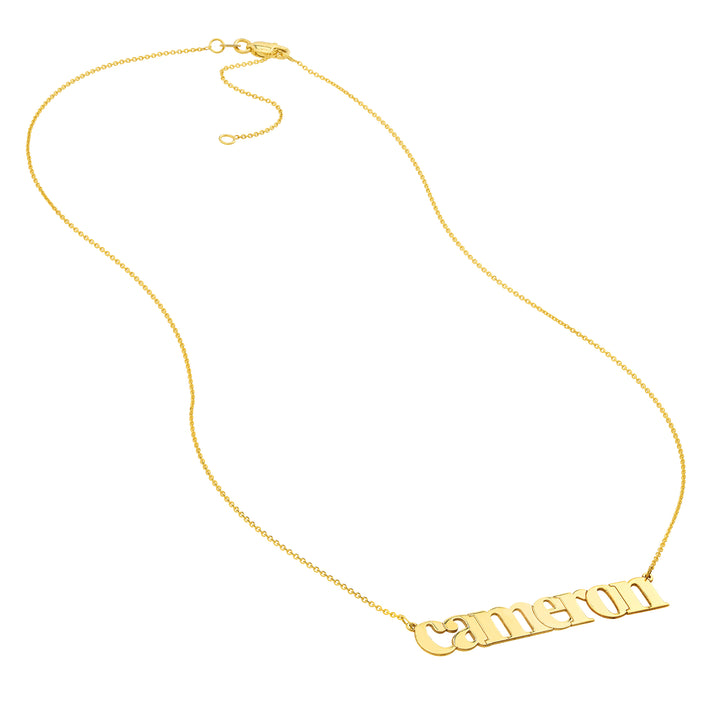 7mm Typewriter Font Nameplate Necklace