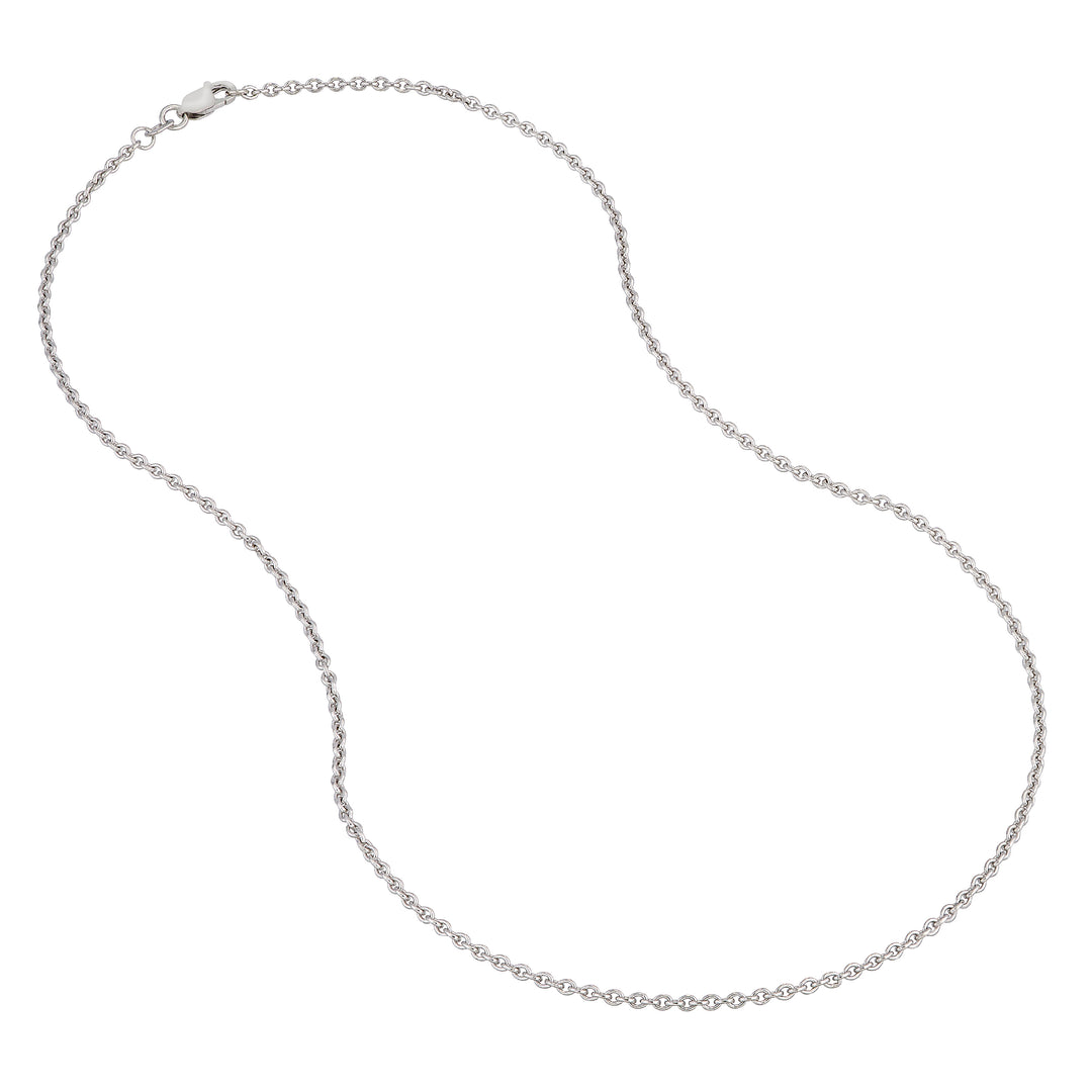 Sterling Silver 2mm Cable Chain with Lobster Lock