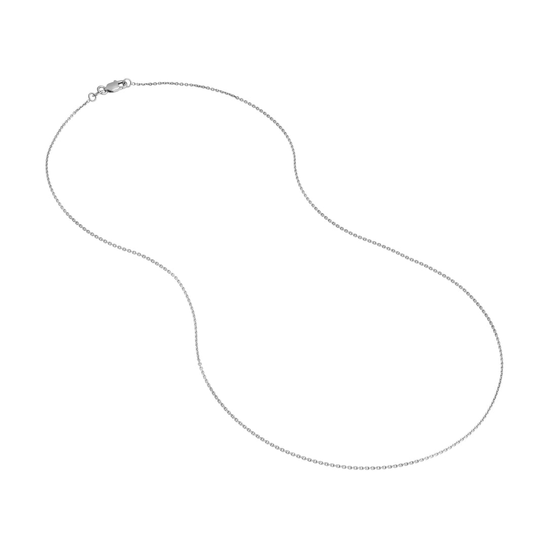 Sterling Silver 0.95mm D/C Cable Chain with Lobster Lock