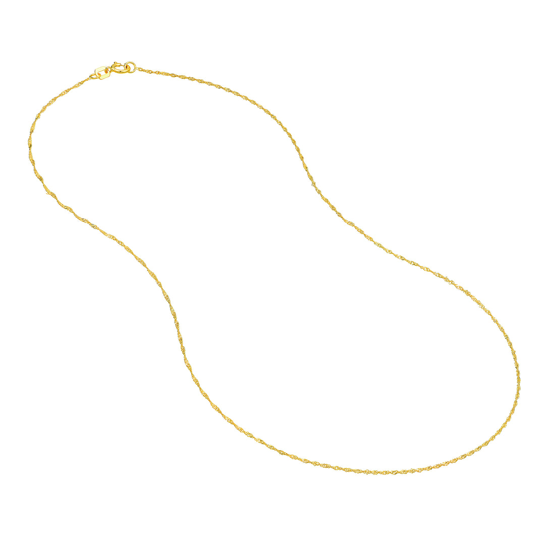 1mm Singapore Chain with Spring Ring