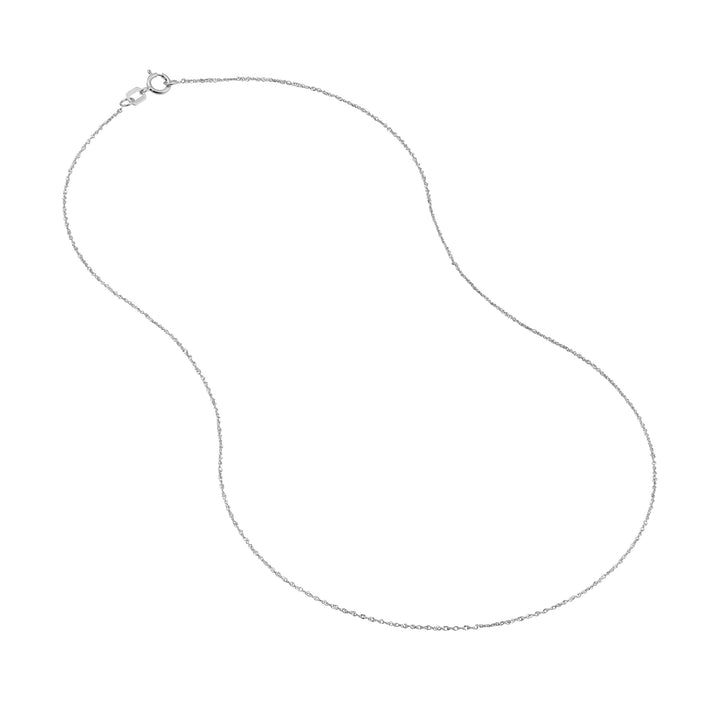 0.8mm Sparkle Singapore Chain with Spring Ring